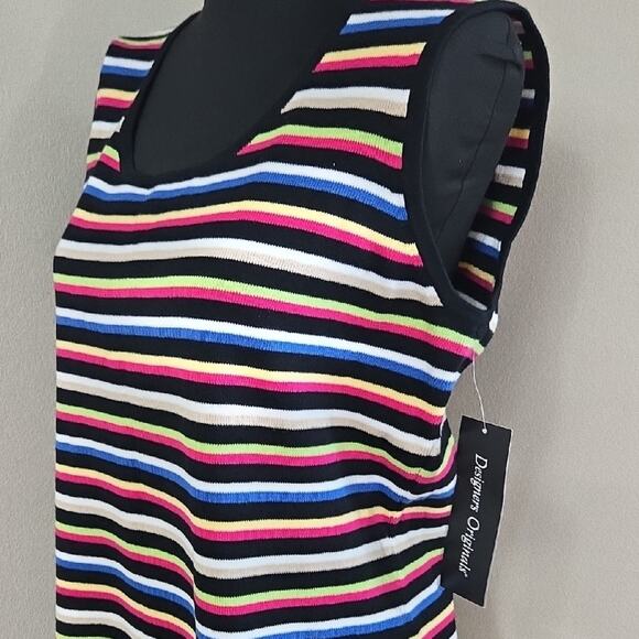 Designers Originals Multicolor Striped Tank Top Size XL NWT - Picture 4 of 7